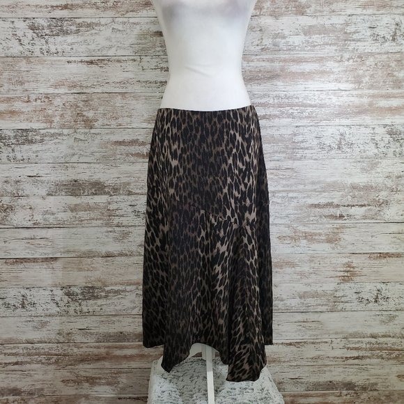 VINCE CAMUTO Black Animal Print Asymmetrical Skirt - Picture 10 of 10